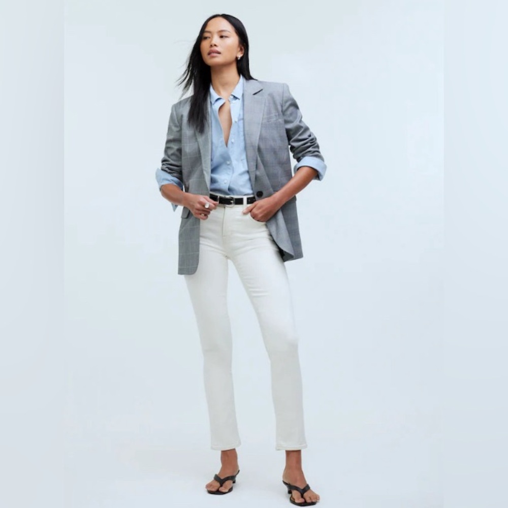 Madewell, vintage cropped, white jeans-size 30